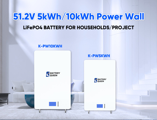 Grade A + Lifepo4 باتری برق دیوار تک فاز 48 ولت 100 ساعت 200 ساعت 5 کیلووات ساعت 10 کیلووات ساعت