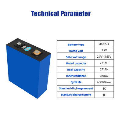 باتری Grade A Capacity 3.2V 271AH LiFePO4 برای ذخیره انرژی خورشیدی