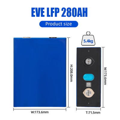 Lifepo4 Battery Cell EVE 280AH سیستم انرژی خورشیدی قابل شارژ